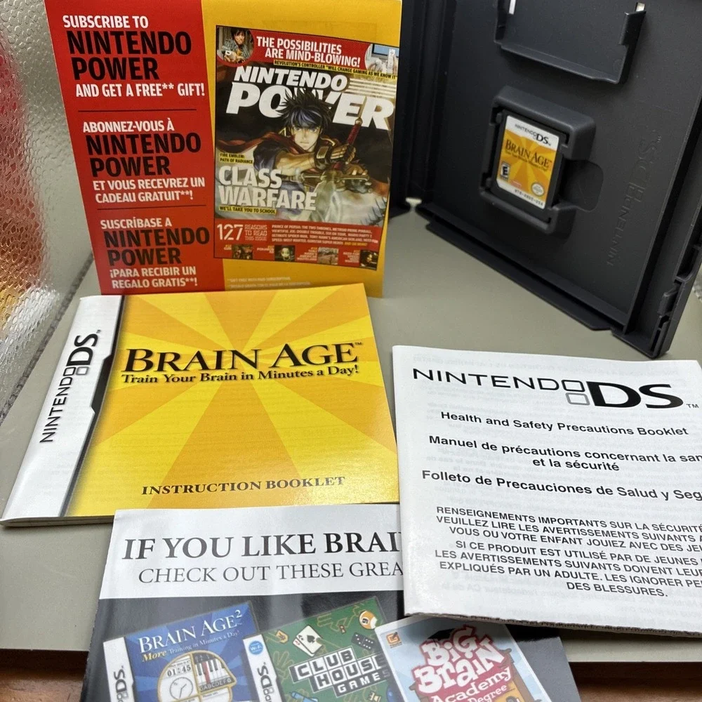 Nintendo DS Brain Age 1 and 2 Game Bundle CIB Sudoku Training NTR-ANDE NTR-ANME